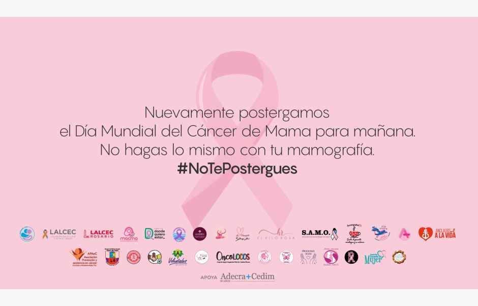 Portada de Grey Argentina junto a LALCEC y 30 ONGs postergaron el Dia del Cáncer de Mama
