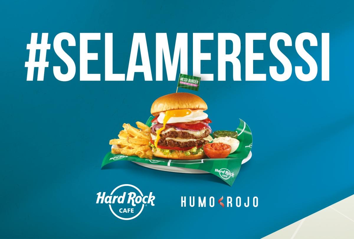 Portada de Hard Rock Café presentó la hamburguesa que no se gana, se “Meressi”, una idea de Humo Rojo