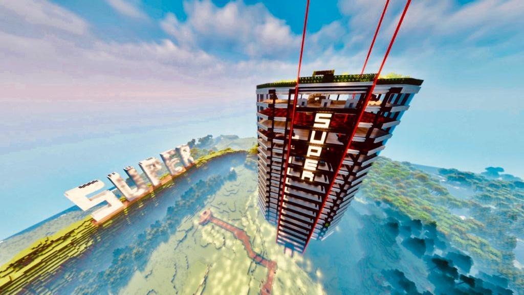Portada de Super inaugura un edificio de 25 pisos y helipuerto dentro de Minecraft
