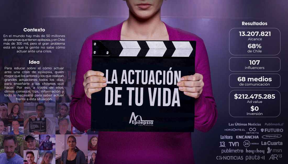 Portada de "La actuación de tu vida", de Di Paola Latina para la Liga Chilena contra la Epilepsia