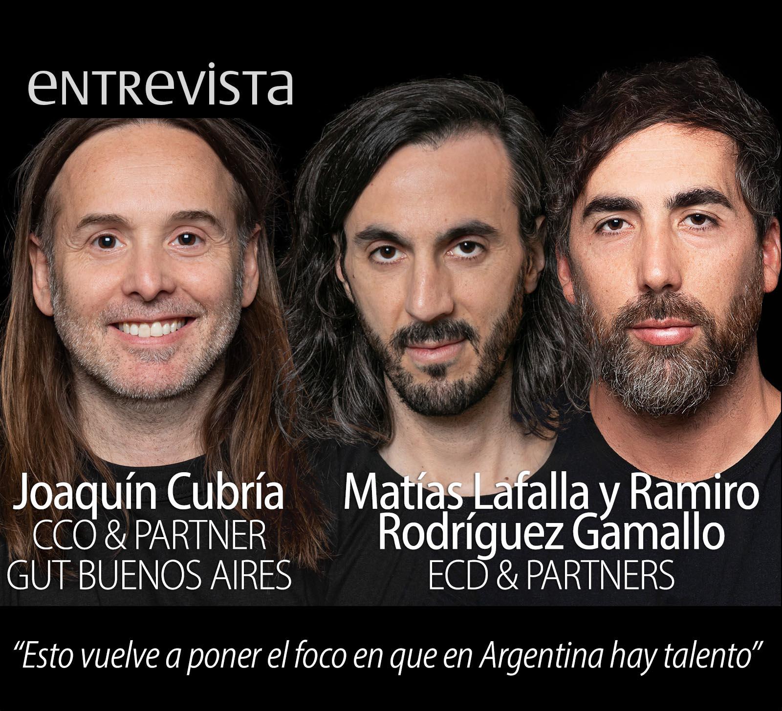 Portada de Joaquín Cubría, Matías Lafalla y Ramiro Rodríguez Gamallo de GUT Buenos Aires: “Esto vuelve a poner el foco en que en Argentina hay talento”