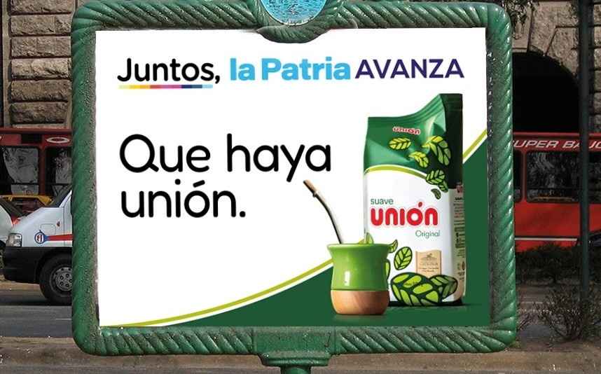 Portada de “Juntos La Patria Avanza”, el nuevo mensaje de Yerba Unión para estas elecciones, creado por Lado C