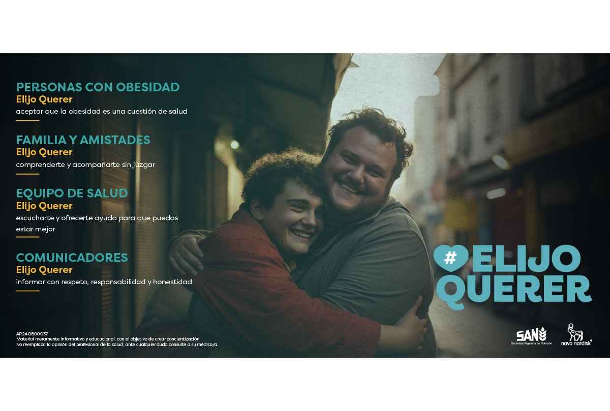 Portada de La Sociedad Argentina de Nutrición y Novo Nordisk lanzaron la campaña "Elijo Querer"