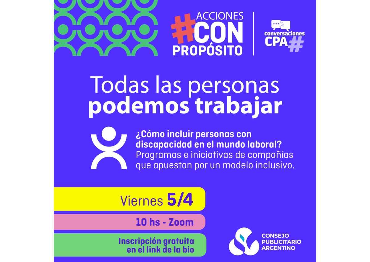 Portada de El CPA realizará un encuentro virtual para visibilizar iniciativas de empresas que promueven la inclusión laboral de personas con discapacidad