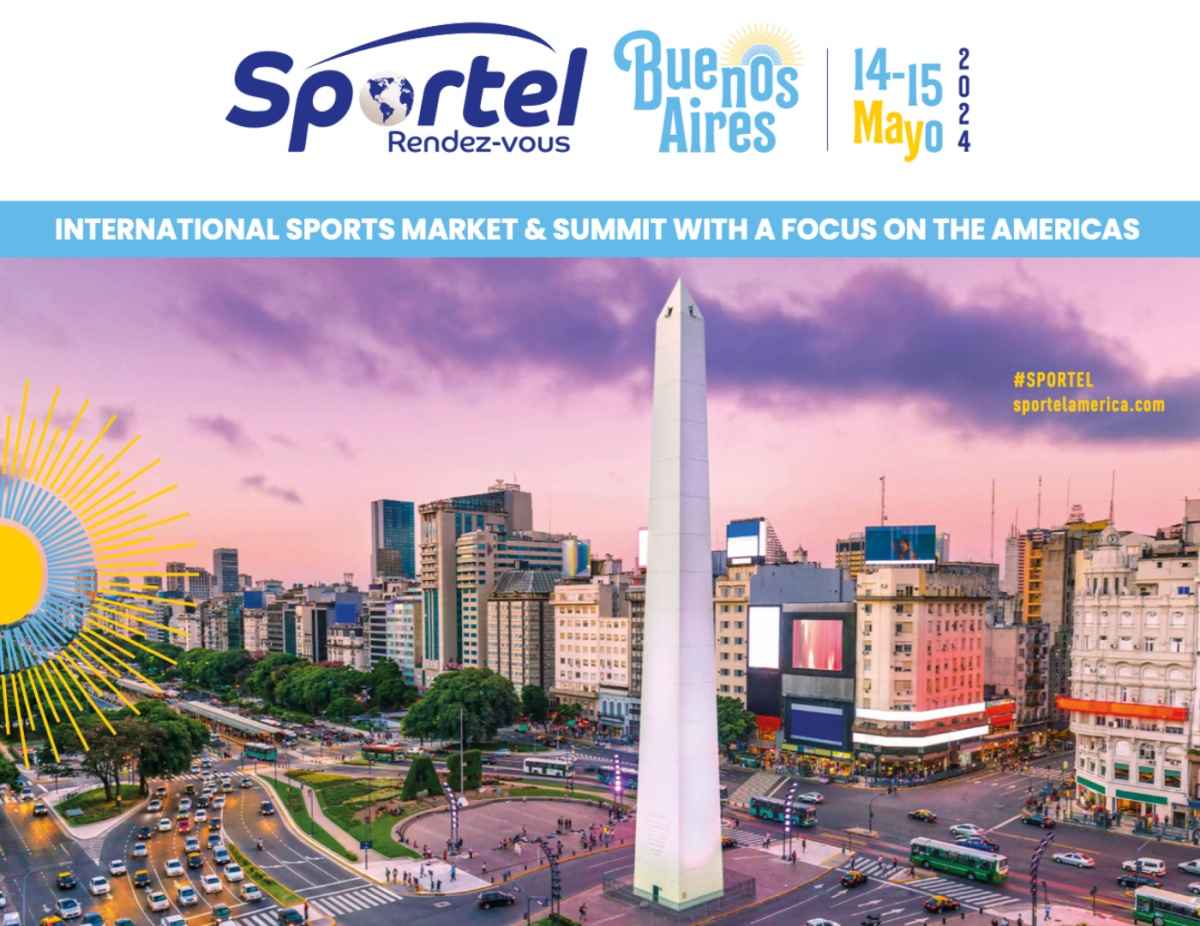 Portada de El programa de la primera edición de Sportel en Buenos Aires