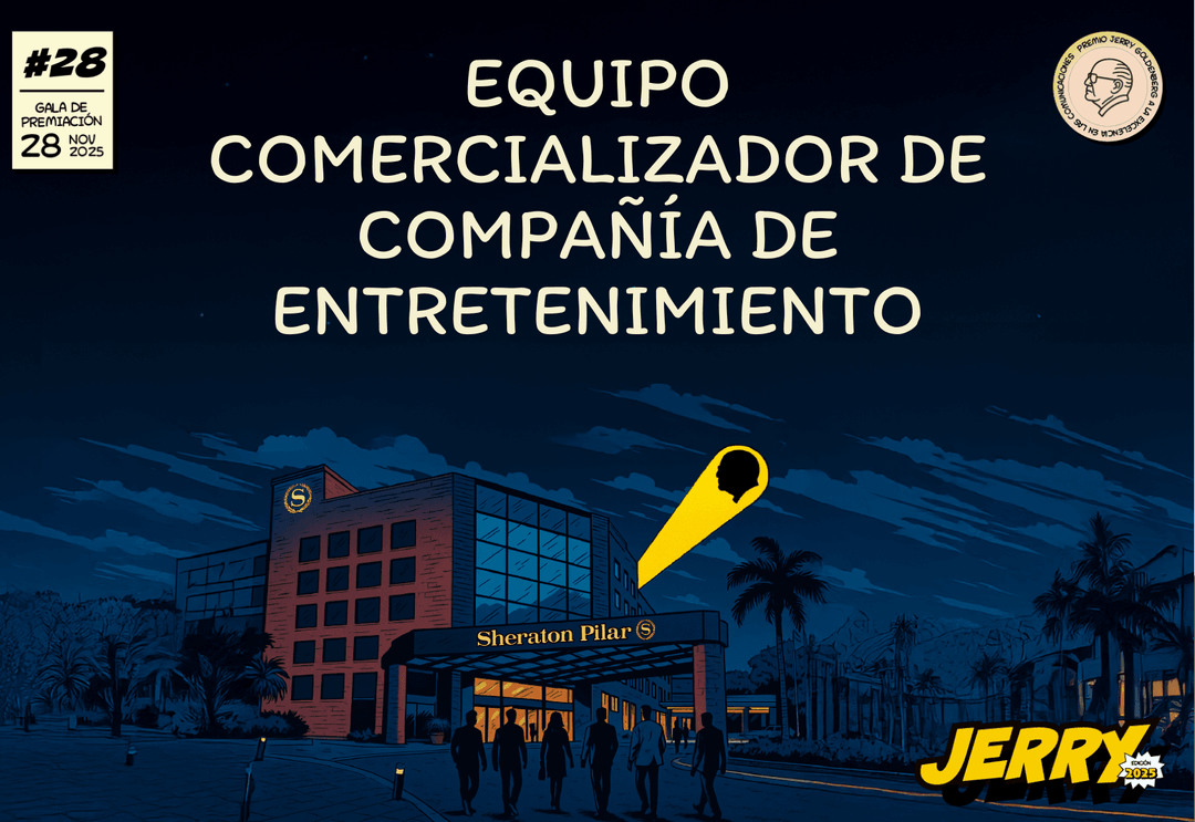 Portada de Premios Jerry 2025 - Equipo Comercializador de Compañía de Entretenimiento
