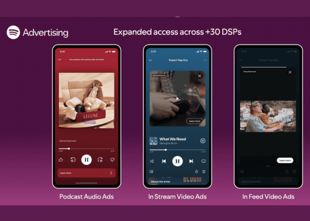 Portada de Spotify presenta nuevas actualizaciones en sus Canales de Compra Automatizada